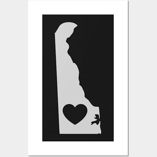 Delaware Love Heart Wall Art by helloshirts